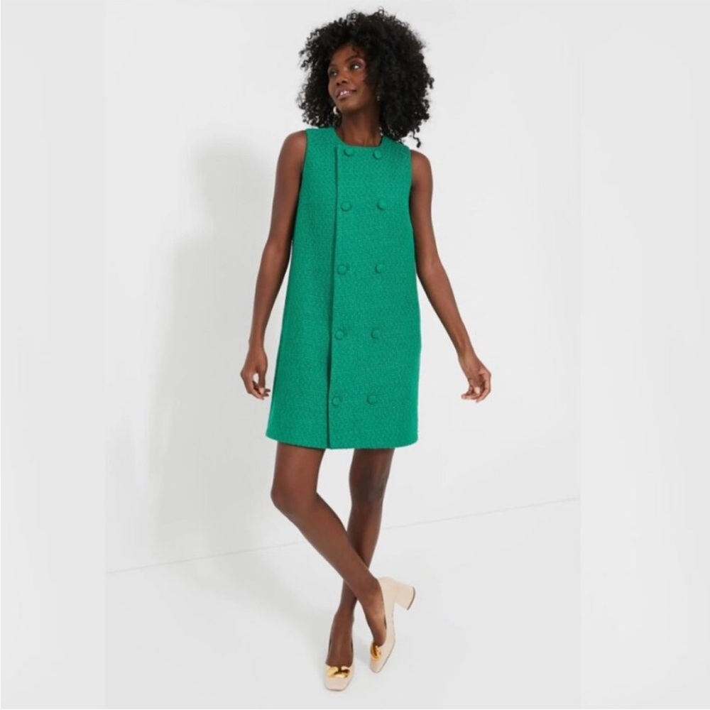 Tuckernuck Bianca Emerald Green Tweed Dress